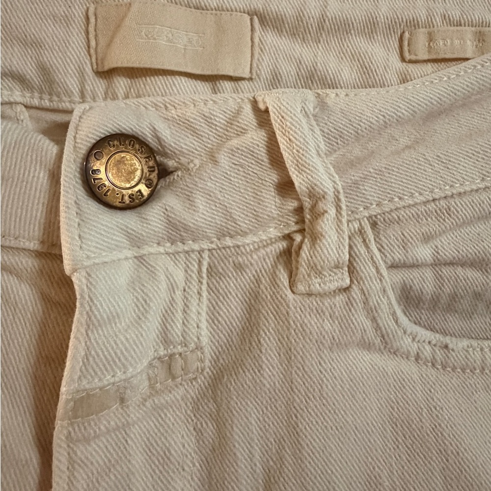 CLOSED Baker Cream Jeans Womens Size 25 Designer Premium Denim Peachy Beige - Picture 5 of 6